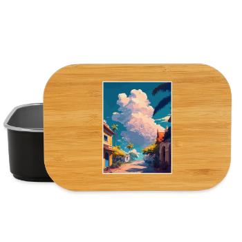 Hue Vietnam Travel Poster Souvenir Postcard Paint - Lunch Box - black - Front