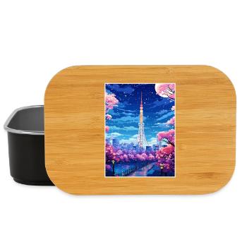 Japon Tokyo Voyage Affiche Souvenir Carte Postale Peinture - Boîte à goûter - noir - Devant