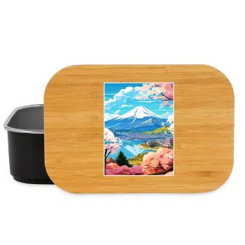 Japan Tokyo Travel Poster Souvenir Postcard Paint - Lunch Box - black - Front