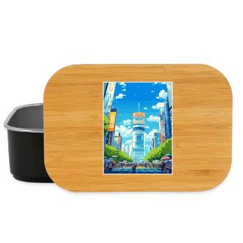 Japon Tokyo Voyage Affiche Souvenir Carte Postale Peinture - Boîte à goûter - noir - Devant
