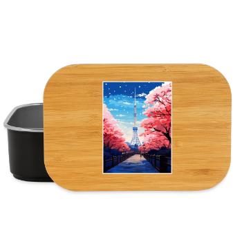Japon Tokyo Voyage Affiche Souvenir Carte Postale Peinture - Boîte à goûter - noir - Devant