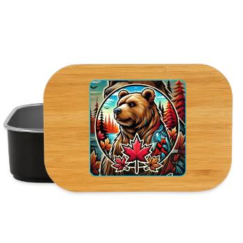 Kanada Bär Natur Design - Lunch Box - Schwarz - Vorne