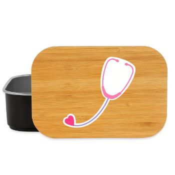 Coloured stethoscope - Lunch Box - black - Front