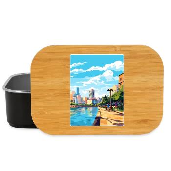 Rosario Argentina Travel Poster Souvenir Paint WPA - Lunch Box - black - Front