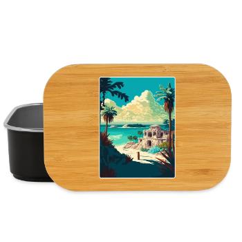 Tulum Reise Poster Souvenir WPA Postkarte Malerei - Lunch Box - Schwarz - Vorne
