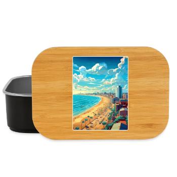 Mar del Plata Affiche de voyage Peinture Souvenir WPA - Boîte à goûter - noir - Devant