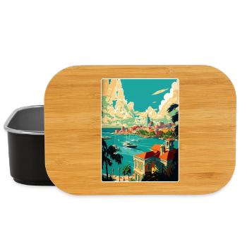 Nassau Karibik Reise Poster Souvenir Farbe WPA - Lunch Box - Schwarz - Vorne