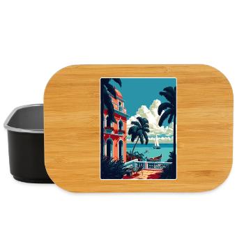 Cuba Caraïbes Voyage Affiche Souvenir Peinture WPA - Boîte à goûter - noir - Devant