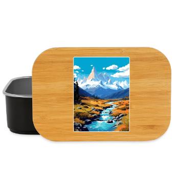 El Chalten Reiseposter Souvenir Postkarte Farbe - Lunch Box - Schwarz - Vorne