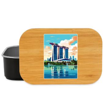 Marina Bay Sands Singapur Reiseposter Souvenir - Lunch Box - Schwarz - Vorne
