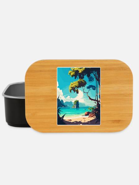 Phuket Thailand Thailand Reise Poster Souvenir WPA - Lunch Box - Schwarz