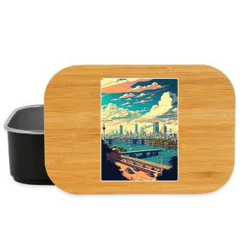 Bangkok Thailand Thai Reise Poster Souvenir WPA - Lunch Box - Schwarz - Vorne