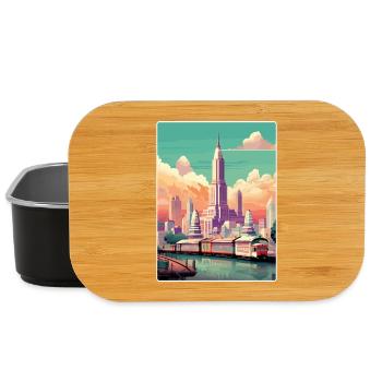 Bangkok Thaïlande Affiche de voyage thaïlandaise Souvenir WPA - Boîte à goûter - noir - Devant
