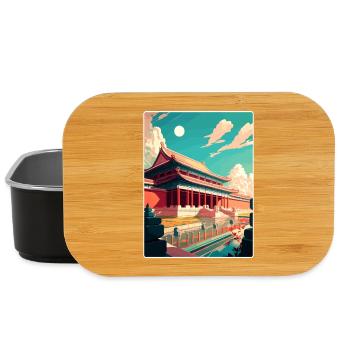 Forbidden China Travel Poster Souvenir Paint WPA - Lunch Box - black - Front