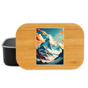 Mount Everest China Vintage Travel Poster Souvenir - Lunch Box - black - Front
