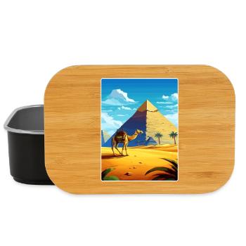 Kairo Ägypten Große Pyramiden Von Gizeh Reiseposter - Lunch Box - Schwarz - Vorne