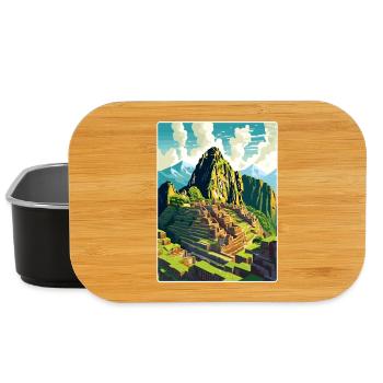 Machu Picchu Peru Reise Poster Souvenir Farbe WPA - Lunch Box - Schwarz - Vorne