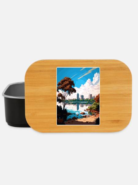 Bengaluru Indien Reise Poster Souvenir Farbe WPA - Lunch Box - Schwarz