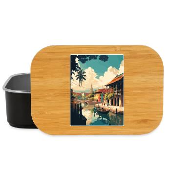 Hoi An Vietnam Reise Poster Souvenir Malerei WPA - Lunch Box - Schwarz - Vorne