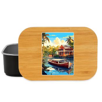 Tigre Argentina Travel Poster Souvenir Paint WPA - Lunch Box - black - Front