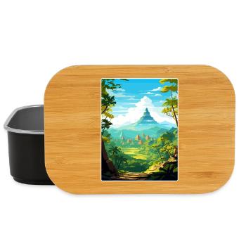 Bali Indonesien Reise Poster Souvenir Malerei WPA - Lunch Box - Schwarz - Vorne
