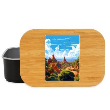 Old Bagan Myanmar Reise Poster Souvenir Farbe WPA - Lunch Box - Schwarz - Vorne