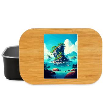 Bali Indonesien Reise Poster Souvenir Malerei WPA - Lunch Box - Schwarz - Vorne
