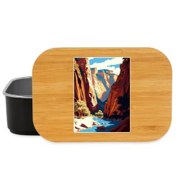 Zion National Park The Narrows Arizona Travel Card - Lunch Box - black - Front