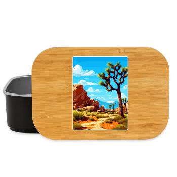 Joshua Tree National Park California Travel Poster - Lunch Box - black - Front