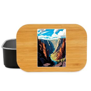 Affiche de voyage du parc national du Black Canyon Colorado - Boîte à goûter - noir - Devant