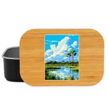 Pantanal Brésil Affiche de voyage Peinture Souvenir WPA - Boîte à goûter - noir - Devant