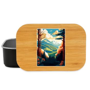 Great Smoky Mountains Nationalpark Reiseposter - Lunch Box - Schwarz - Vorne