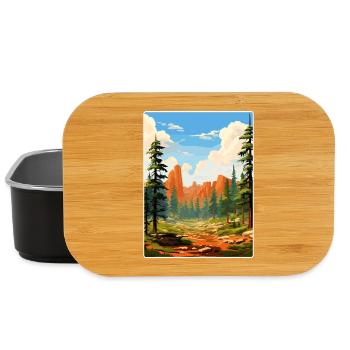 Affiche de voyage du parc national de Sequoia Kings Canyon - Boîte à goûter - noir - Devant