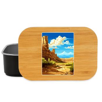 Affiche de voyage du parc national de Mesa Verde Colorado - Boîte à goûter - noir - Devant