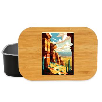 Affiche de voyage du parc national de Mesa Verde Colorado - Boîte à goûter - noir - Devant