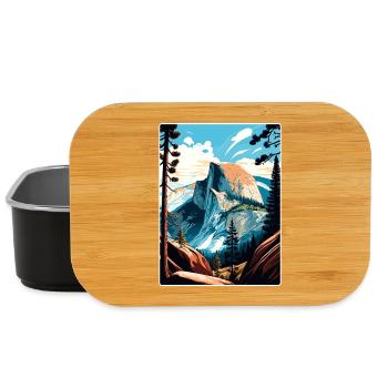 Yosemite Glacier Point Californie Affiche de voyage - Boîte à goûter - noir - Devant