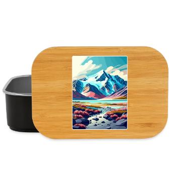 Wrangell St Elias National Park Travel Poster WPA - Lunch Box - black - Front