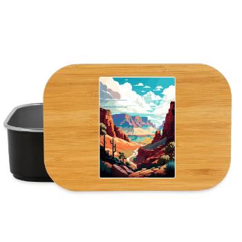 Parc national du Grand Canyon, Arizona, Affiche de voyage - Boîte à goûter - noir - Devant