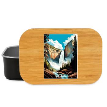 Yosemite Vernal Falls Californie Affiche de voyage WPA - Boîte à goûter - noir - Devant