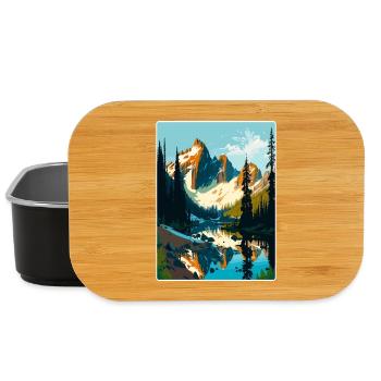 North Cascades National Park Reiseposterkarte - Lunch Box - Schwarz - Vorne