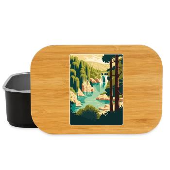 Krka National Park Croatia Room Travel Poster WPA - Lunch Box - black - Front