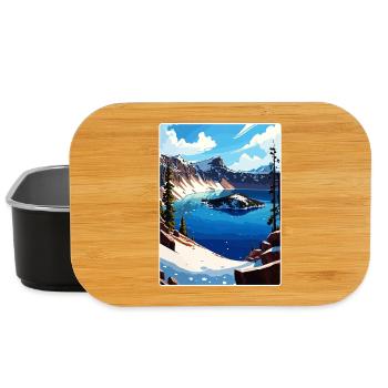 Crater Lake Snow National Park Affiche de voyage WPA - Boîte à goûter - noir - Devant