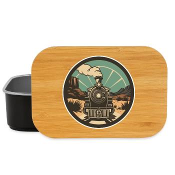 Railway Illustration - Lunch Box - black - Front