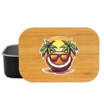 Kokosstrand mit Sonnenbrille - Boîte à goûter - noir - Devant