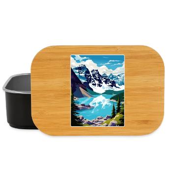 Parc national Banff Canada Affiche de voyage souvenir - Boîte à goûter - noir - Devant