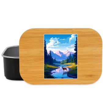 Parc national Banff Canada Affiche de voyage souvenir - Boîte à goûter - noir - Devant