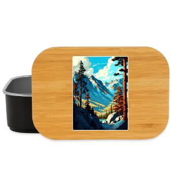 Kings Canyon Nationalpark Reiseplakat Souvenir - Lunch Box - Schwarz - Vorne
