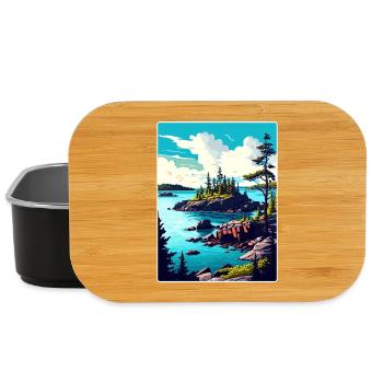 Isle Royale National Park Travel Poster Souvenir - Lunch Box - black - Front