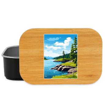 Isle Royale National Park Travel Poster Souvenir - Lunch Box - black - Front