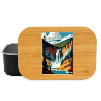 Yellowstone National Park Travel Poster Souvenir - Lunch Box - black - Front
